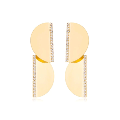 Brinco Geométrico Microcravejado