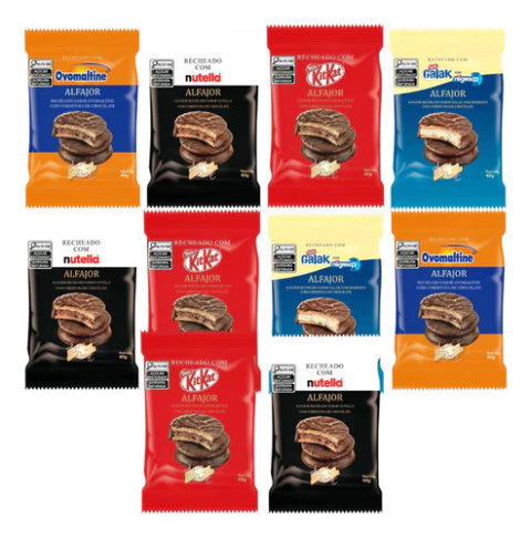 Kit 10 Unid Alfajor Recheado 40g
