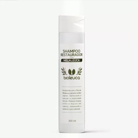 Shampoo Restaurador Com Melaleuca 300mL - BIOLEUCA