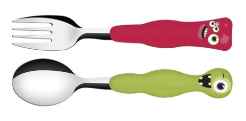 Set 2 Cubiertos Tramontina Lirous Bebe Niños Acero Samihome