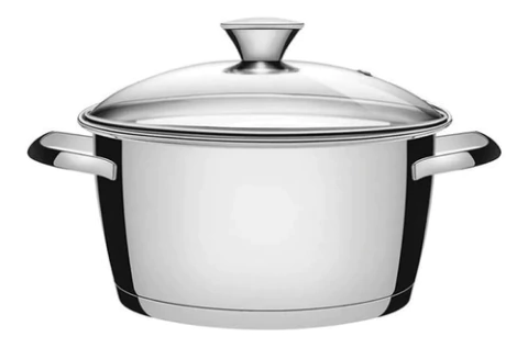 Cacerola Alta Tramontina Allegra 24cm Acero Vidrio Samihome