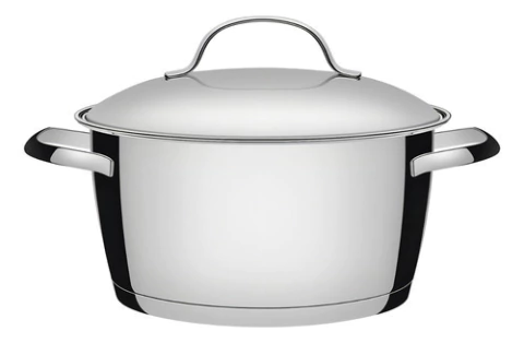 Cacerola Honda Allegra De Acero Inoxidable Tramontina 62654/220, 22 Cm Y 4,2 Litros