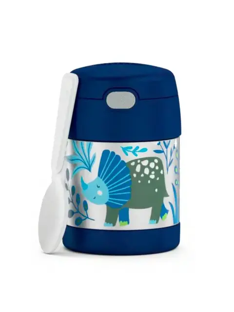 Contenedor de Comida Infantil Funtainer F310 Thermos Dinosaurio Azul 290 ml