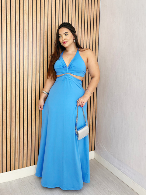 Vestido Mayara Azul Celeste - comprar online