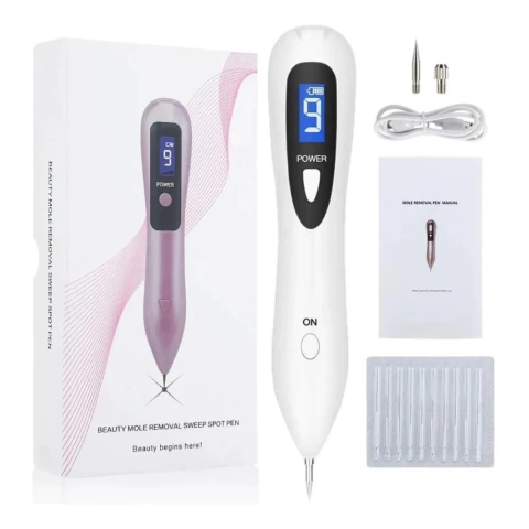 Caneta Despigmentadora Jato De Plasma Para Tratamento Manchas Verrugas e Sardas com 9 Intensidades