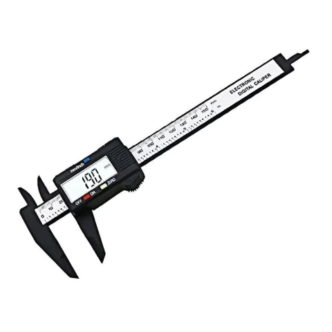 Paquímetro Digital Eletrônico 150mm Fibra Carbono Régua de Aço Inox