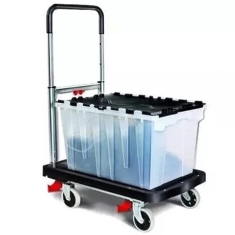 Carrinho De Carga Plataforma Dobrável Roda De Silicone 150kg