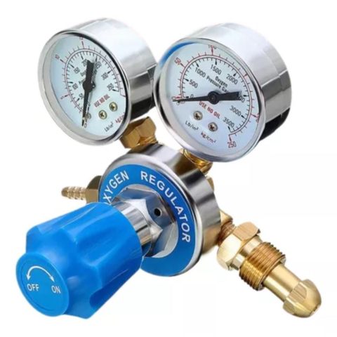 Manômetro Registro Válvula Regulador De Pressão Para Cilindro De Oxigênio