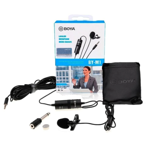 Microfone De Lapela Boya By-M1 Para Câmeras E Smartphones