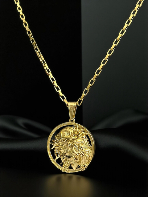 Cordão Tijolinho 4mm + Pingente Banhado A Ouro 18k - comprar online