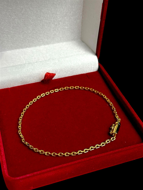 Pulseira Cadeado 1mm Banhado A Ouro 18k - comprar online