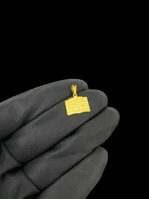 Pingente Bíblia Sagrada P Banhado A Ouro 18k - comprar online
