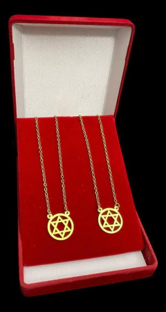 Escapulário Estrela De Davi Banhado A Ouro 18k - comprar online