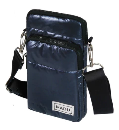 Imagen de Bandolera Matelasse Porta Celular Unisex Dos Cierres Madu