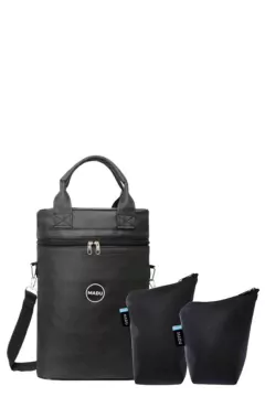 Mochila matera de ecocuero con estuches de yerba y azucar