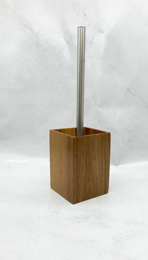 Escobilla de baño de madera