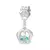 BERLOQUE PENDURADO BANHADO A PRATA COROA REAL COM DIAMANTE AZUL LUXURY PRATA