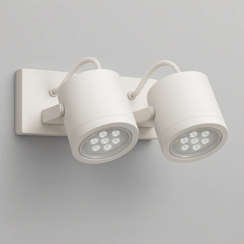 Aplique Pared Exterior Led Doble Ar111 Gu10 Blanco 2075/2 Fw Iluminacion - comprar online