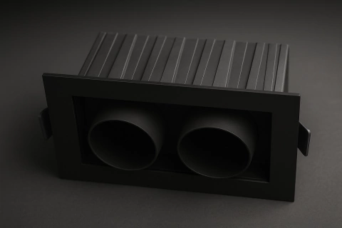 Empotrable Led Doble Cabezal 6w Negro Blanco Dinamico Aero2 - comprar online