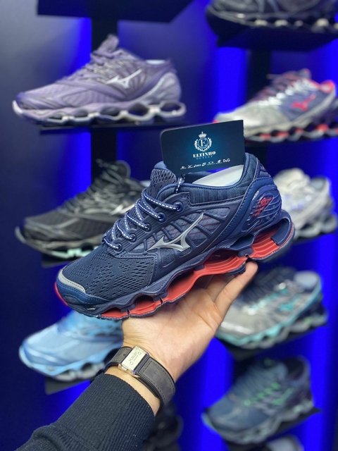 Mizuno Wave Prophecy 9 - Marinho/Vermelho - comprar online