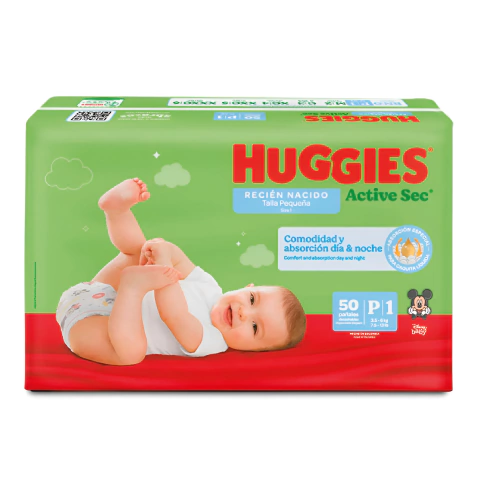 PAÑALES HUGGIES ETAPA 1 - ACTIVE SEC - comprar en línea
