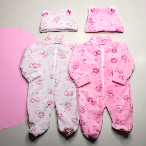 PIJAMA ENTERIZO OSITO GORRO OREJAS - comprar en línea