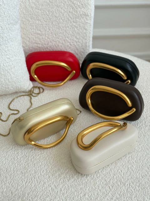 Bolsa de Festa com Alça Dourada