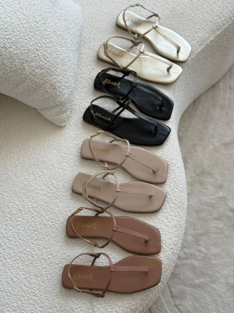 Rasteira Minimalista com Tira Fina Leona