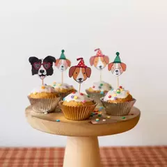 Topper cupcakes Perritos - 9 unidades - comprar online