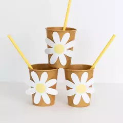 Vasos polipapel margarita x8