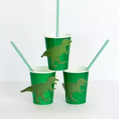 Vasos polipapel dinosaurios x8