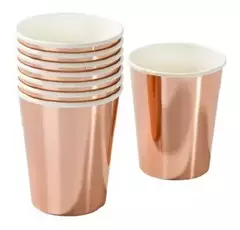 Vaso metalizado Rosa Gold Party x6