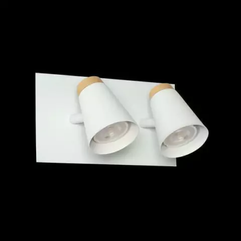 Aplique 2 Luces GU10 Ele Blanco Base Cuadrada
