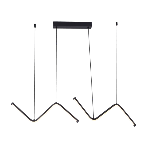Colgante LED Ond 30W 90x30cm Negro Luz C?lida