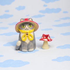 Figura Gato Hongo gris con amigo - comprar en línea