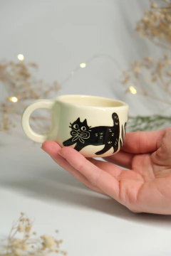 Taza 2 Gatos con Flor