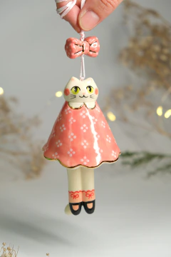 Campanita de Gato Vestido Rosa