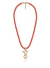 COLAR DE HOWLITA CORAL COM PINGENTE MENINA SEMI JOIA