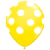 Balão Fest Ball Poá Amarelo com Branco 9 Polegadas 25 Unidades na internet