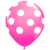 Balão Fest Ball Poá Rosa com Branco 9 Polegadas 25 Unidades na internet