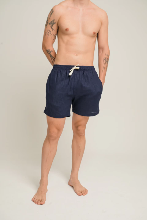 SHORTS LINHO SARDENHA AZUL MARINHO - comprar online
