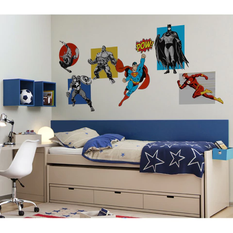 Adesivo de Parede Infantil Super Heróis - comprar online