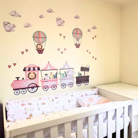 Adesivo de Parede Infantil Safari no Trenzinho - Trem - comprar online