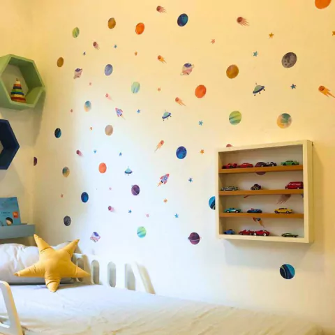 Adesivo de Parede Infantil Planetinhas - Espaço Sideral - comprar online