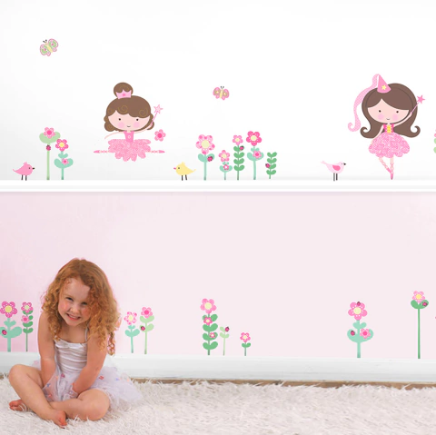 Adesivo de Parede Infantil Ballet - Bailarina - comprar online