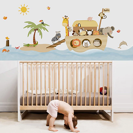 Adesivo de Parede Infantil Arca de Noé - comprar online