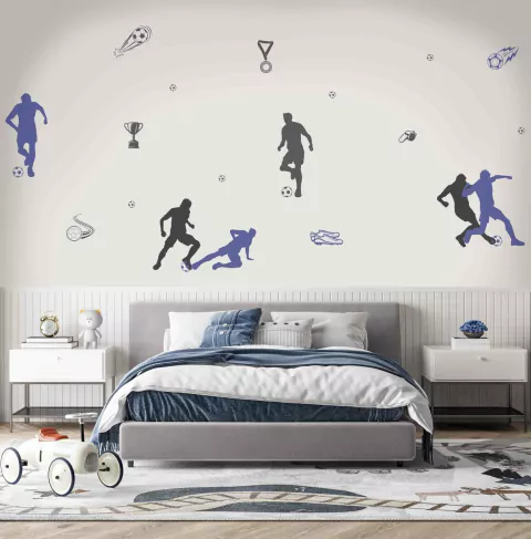Adesivos de Parede Infantil Jogadores de Futebol - Futebol - comprar online