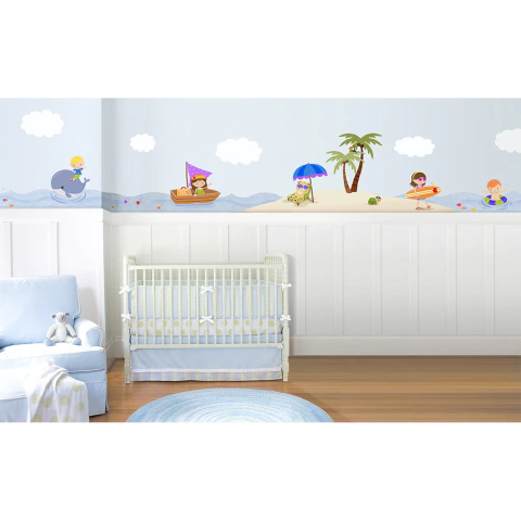 Adesivo de Parede Infantil Praia 1 - comprar online