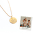 Colar Filhos Minimalista Traços Medalha M com Imagem Personalizada - Affinito | Semijoias Personalizadas com Afeto e Significado