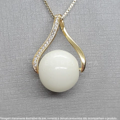 Pingente Esfera de leite materno Joia afetiva Prata 925